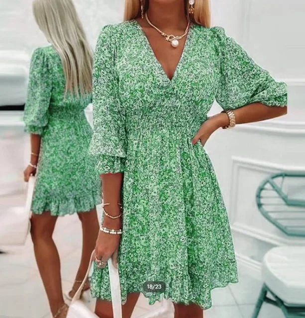 CM | Vestido y jersey de verano con estampado boho para mujer