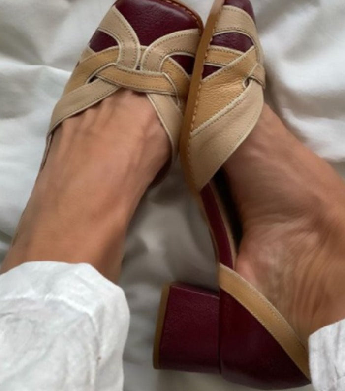 CM | tacones en bloque de estilo vintage