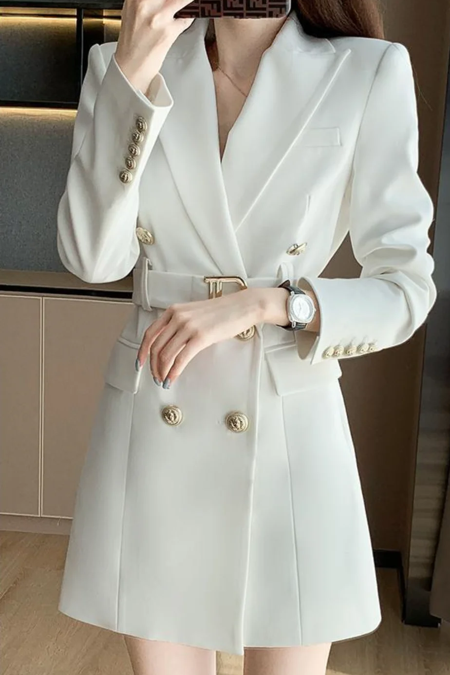 CM | Elegante vestido de chaqueta para mujer