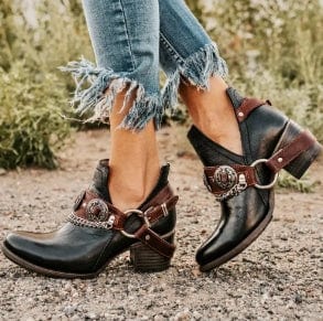 CM | Zapatos Chunky Tacón Medio Vintage