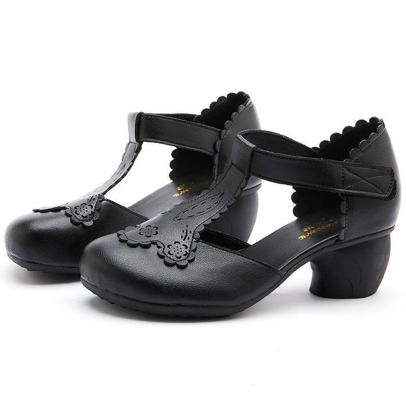 CM | Zapatos casual con tacón estilo vintage atemporal