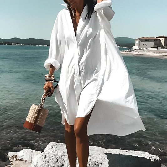 CM | Vestido blusa de verano blanco