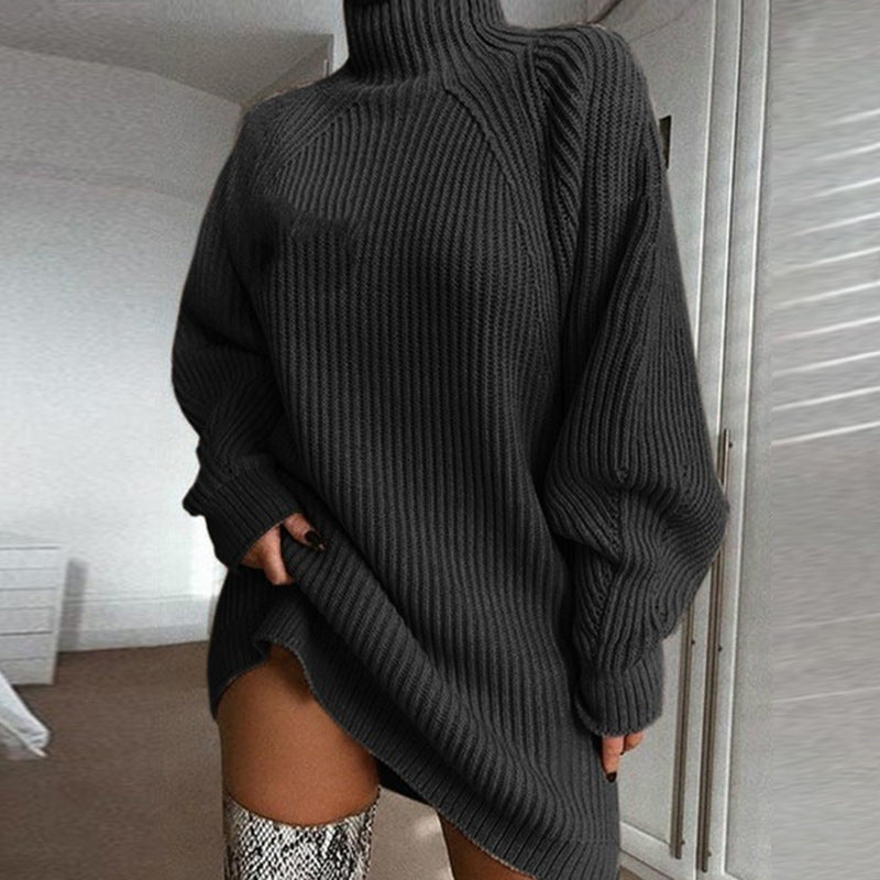 CM | Vestido jersey con cuello alto
