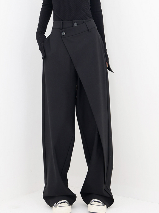 CM | Pantalones asimétricos de moda con perneras anchas