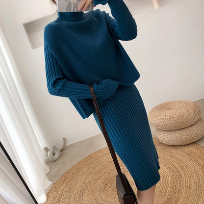 CM | Vestido de dos piezas con abertura jersey de punto
