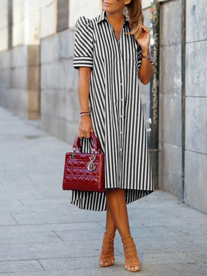 CM | Elegante vestido a rayas