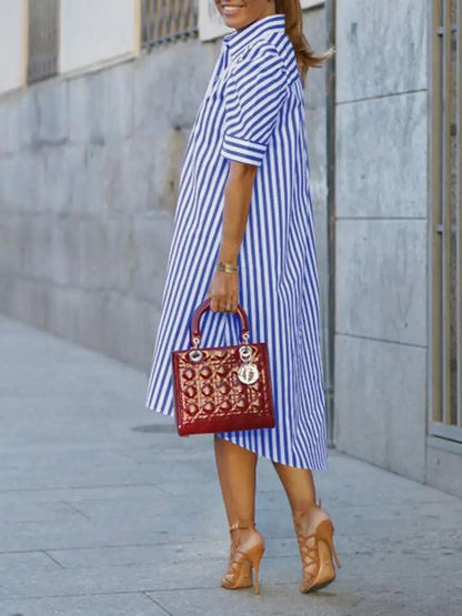 CM | Elegante vestido a rayas