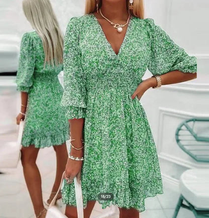 CM | Vestido y jersey de verano con estampado boho para mujer