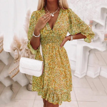 CM | Vestido y jersey de verano con estampado boho para mujer