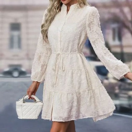 CM | Elegante vestido midi de encaje de línea A