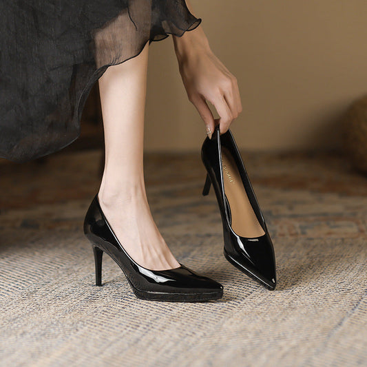 CM | Zapatos de tacón nude con puntera en punta