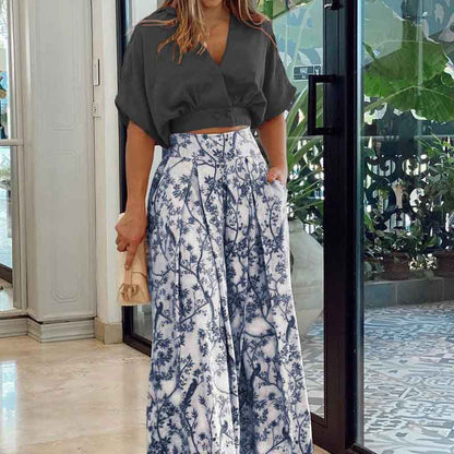 CM | Moderno y ligero conjunto de camiseta de tirantes y pantalón