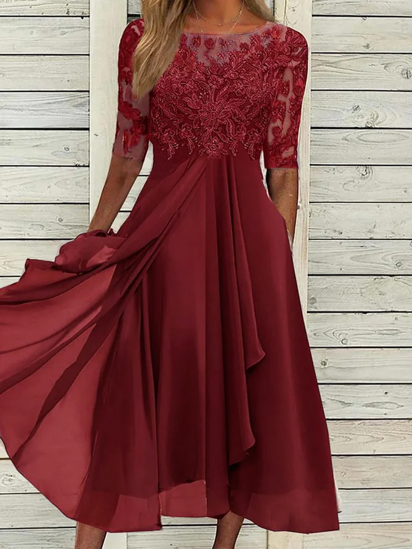 CM | Vestido de invierno clásico y cómodo de Saffron