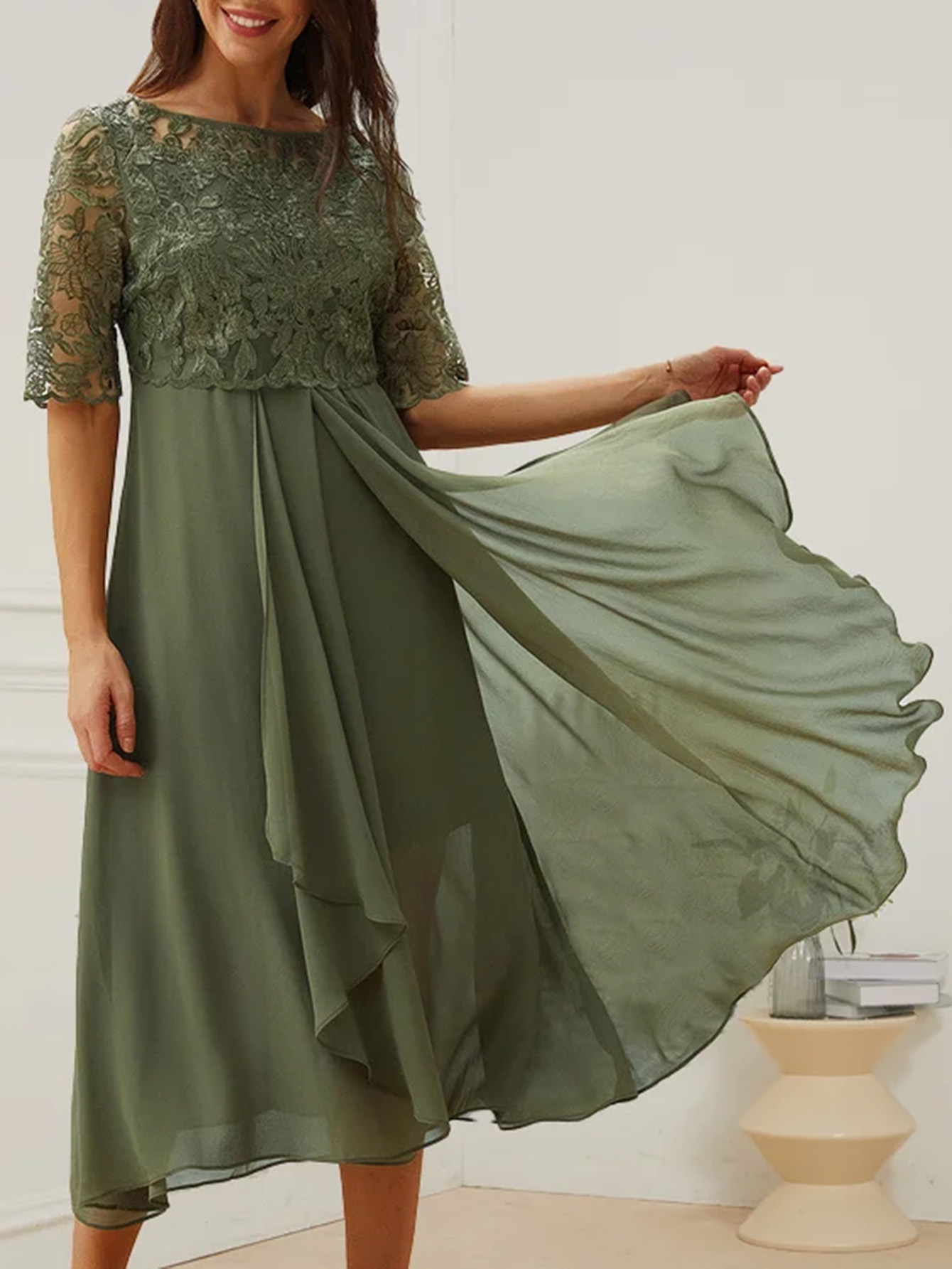 CM | Vestido de invierno clásico y cómodo de Saffron
