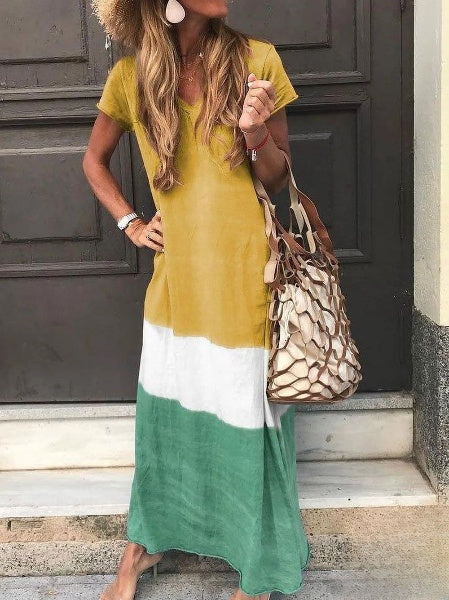 CM | Vestido largo vintage con escote en V