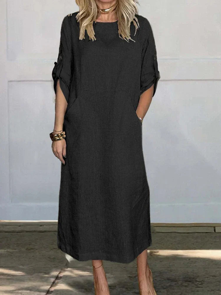CM | vestido jersey con bolsillos