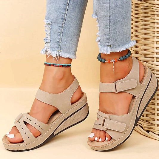 CM | | Cómodas sandalias ortopédicas con tacón de cuña