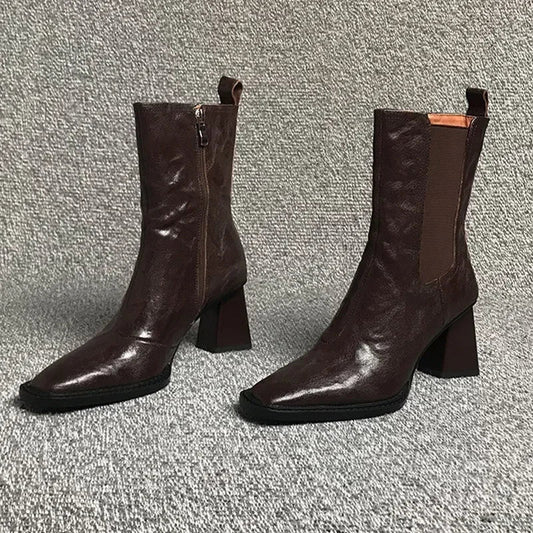 CM | Botines con tacón de bloque