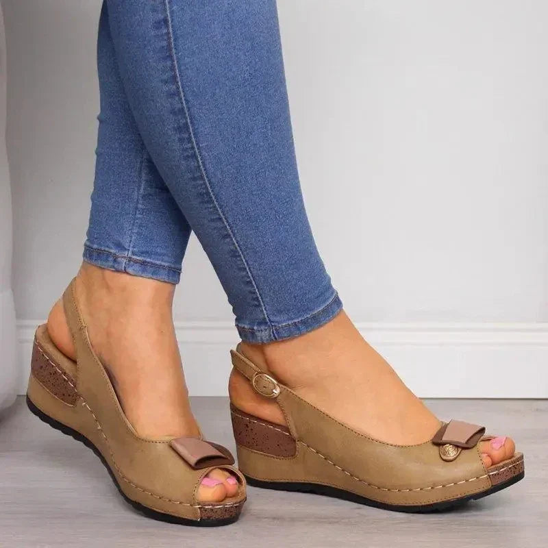 CM | Sandalias ortopédicas con tacón de cuña
