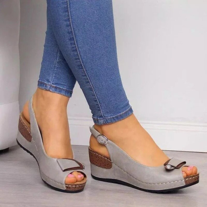 CM | Sandalias ortopédicas con tacón de cuña