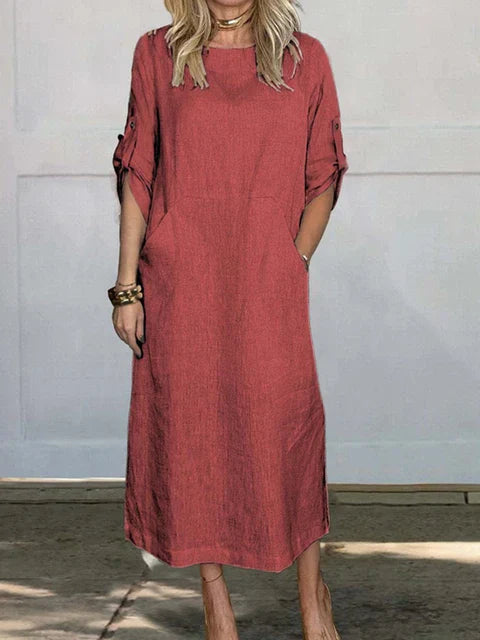 CM | vestido jersey con bolsillos