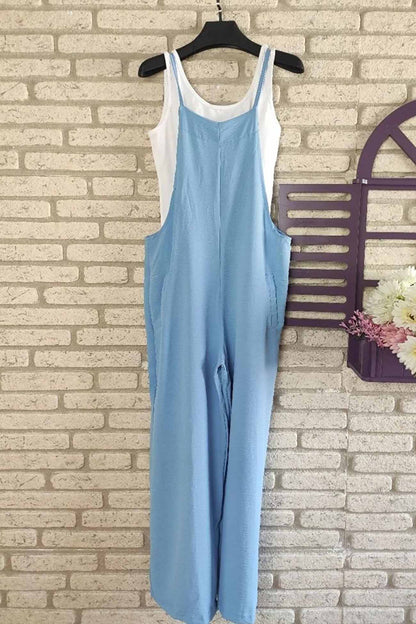 CM | Mono cami de color sólido con perneras anchas