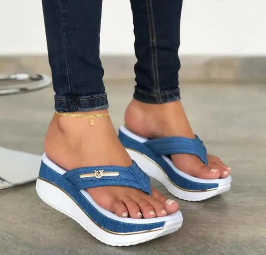 CM | | Elegantes sandalias con tacón de cuña para mujer