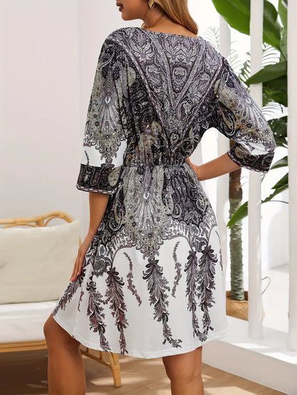 CM | Vestido bohemio con estampado paisley
