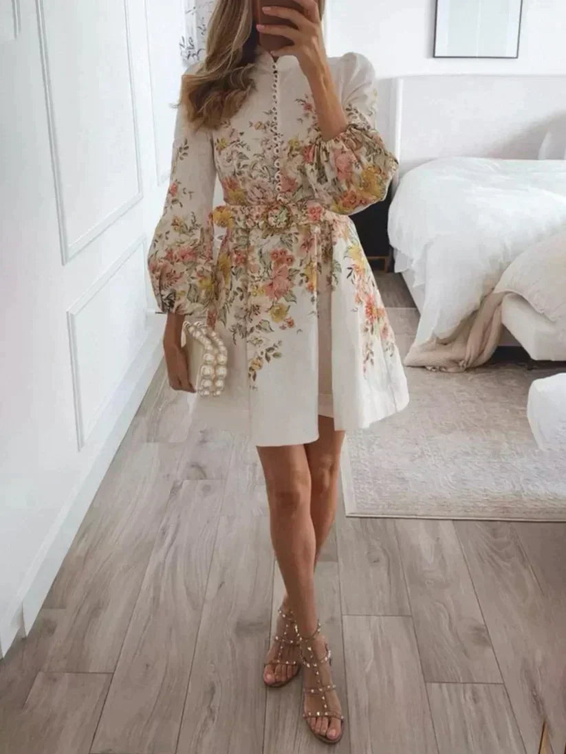CM | Minivestido estampado con cierre de botones