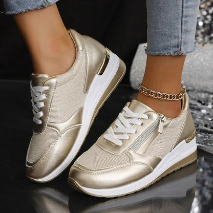 CM | Zapatillas metálicas con cremallera
