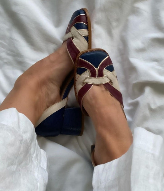 CM | tacones en bloque de estilo vintage