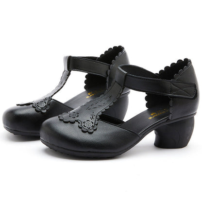CM | Zapatos casual con tacón estilo vintage atemporal